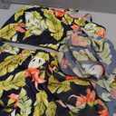 KEYUFANG Women 3 Piece Vocation Outfits Summer Suit Floral Kimono Cardigans Beach Cover Up Crop Cami Top Short Set XL