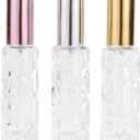 Perfume Travel Refillable, Cologne Travel Spray Bottle 10ml Leak Proof Fine Mist Atomizer Bottles for Women and Men Pink, Silver, Gold (3 Pack)