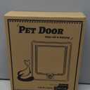 PETLESO Cat Door for Interior Door, Safety Small Pet Door for Interior Exterior Doors Wall with 4 Locks Way, Magnetic Closure Thin Door for Cats Doggie, White