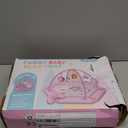 Baby Gym Play Mat, 8-in-1 Tummy Time Mat & Ball Pit with 6 Toys, Washable Baby Activity Mat for Visual, Hearing, Sensory, Motor Development, Babies Gift for Newborn Infant 0-3-6-9-12 Months (Pink)