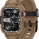 amBand M1 Sport Case Band for Apple Watch Ultra 3/2/1 & SE 3/2/1 & Series 11 10 9 8 7 6 5 4 3 49mm 46mm 45mm 44mm 42mm 41mm 40mm 38mm, Shockproof & Scratch Resistant Rugged Bumper for Men