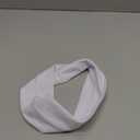 Yoga Wide Headband Women Sweat-Absorbent Soft Elastic Anti-Slip Headband Exercise Running (White)