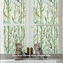Finnez Window Privacy Film Window Film 3D No Glue Glass Sticker for Glass Door Home and Office Heat Control Anti UV (23.6 Inch x 6.5 Feet, Rainbow Grove)