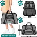 PetAmi Airline Approved Pet Carrier for Cat, Soft Sided Dog Carrier for Small Dog, Cat Travel Supplies Accessories Indoor Cat, Ventilated Pet Carrying Bag Medium Large Kitten Puppy, Large Heather Gray