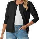 GRECERELLE Cardigan Sweaters for Women Lightweight Long Sleeve Button Up Soft Ribbed Knit Cardigans 2026 Spring Outfits (Black, XS)