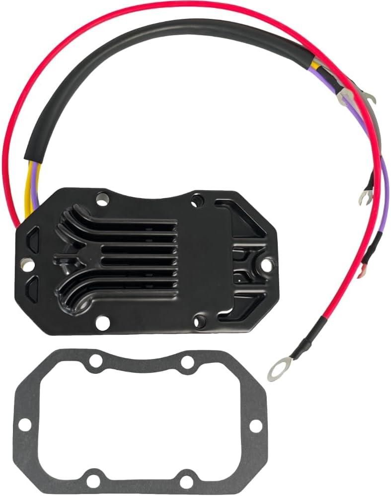 EZROAD 193-5204 Rectifier Voltage Regulator w/Gasket Compatible with Johnson Evinrude 80-235 HP 4 & 6 Cylinder Outboard Motor 1984-1992 35 Amp 395204 584423 18-5825 395391 582904 583076 583268 878335