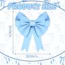 Leinuosen Large Blue Bow Party Decorations Big Twist Tie Bows Giant 30 Inch Coquette Birthday Decorations Wreath Wall Hanging Tree Topper Decor for Home Bachelorette Wedding Bridal Shower