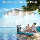 Misters for Outside Patio with Water Filter - 59Ft(18M) Misting system Line 20 Brass Mist Nozzles Brass Adapter(3/4") Patio Misters for Cooling Outdoor Greenhouse Backyard Porch Garden BBQ Party Pool