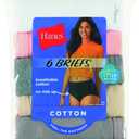 Hanes women's Hi-Cut Panties Pack, Lightweight Cotton Hi-Cuts, 6-Pack (L)