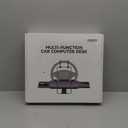 2 in 1 Large Car Steering Wheel Tray/Back Seat Headrest Table with Phone Holder for Eating Food Drink and Writing Work, Car Steering Wheel Desk Laptop Mount - Gifts for Truck Drivers