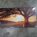 NOVASTARCK Large Wall Art for Living Room Landscape Canvas Painting Big Trees in Sunset Golden Sunset Forest Natural Landscape Painting Artwork for Bedroom Office Home Decor 29"x58"