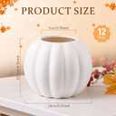 Meanplan 12 Pcs 5.5" Fall Ceramic Pumpkin Flower Vases for Centerpieces