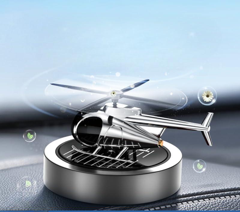 Solar-Powered Car Air Freshener Plane-Shaped Elegant Design, Solar-Activated Scent, Eco-Friendly (Silver)
