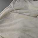 Small Throw Super Soft Blanket Microplush Comfort Cozy Fleece 50" Inch (W) x 60" inch (L) (Ivory Beige)