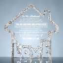 ZHSHWAT Gifts for Husband, Gifts for Husband from Wife House Shape K9 Crystal Keepsakes - Romantic Gifts for Husband Home Office Desk Decorations, Christmas Wedding Anniversary