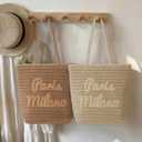 Beach Bags for Women - Large Straw Bag Woven Beach Tote, Summer Handmade Shoulder Handbag