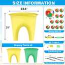 yofit 24Pcs Granny Pants Yard Game Funny Field Day Outdoor Games for Adults Kids and Family Gaint Pant Set for Brithday Party Tossing Games Activities for Groups