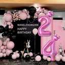 40 inch Hot Pink Number 1 Balloon & Mini Mouse Head Balloon 1st Birthday Party Decoration Balloons Cartoon Mouse Birthday Party Supplies Princess Birthday Party Decorations Supplies