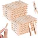 SenseYo 100 Pcs 1.9 Inch Wooden Clothespins Clips for Hanging Clothes, Craft, Home
