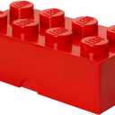 Room Copenhagen, LEGO Brick Box Stackable Storage Containers - Organizational Building Blockss - 19.69 x 9.84 x 7.09 Inches - Brick 8, Bright Red