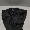 Modegal Women's Satin High Waist Hidden Elasticized Waistband Flared Casual A Line Midi Skirt (Medium), Black 