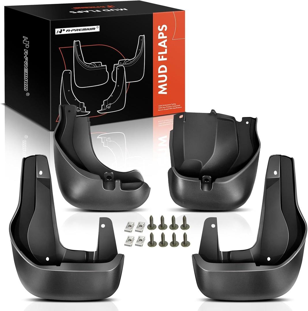 A-Premium Mud Flaps Compatible with Honda CR-V 2012 2013 2014 2015 2016 Sport Utility, No Drilling Required Mud Guards with Hardware Accessories, Set of 4 Front and Rear