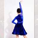 SCGGINTTANZ GD3102 Kid Latin Ballroom Dance Professional net Yarn and Velvet Splicing Design Race/Performance Dress for Girl