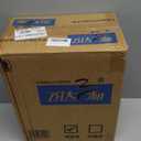 Transparent Trash Can, Bathroom Trash Cans with Lids, 2.6 Gallon Garbage Can for Bedroom, Office, Plastic Slim Waste Basket with Press Top Lid, 10L Clear Trash Bin for Home, Kitchen (Blue)