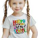 hrcfbk Kids Toddler Little Boys Girls Last Day of School T-Shirt End of School Year Summer Holiday Shirt (White)