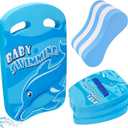 Luismia Swimming Kickboard Aquatic Fitness Equipment Swimming Belt High Density EVA Foam Pull Buoy Water Exercise Equipment Set for Children to Adults 