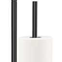 Toilet Paper Holder Stand, Toilet Paper Stand Black, Free Standing Toilet Paper Holder, Toilet Paper with Storage by Bathth