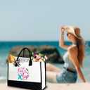 Girl's Trip Tote Bag for Women, Vacation Canvas Tote Bag Gift for Her, Friends, Bestie, 12x17 inch