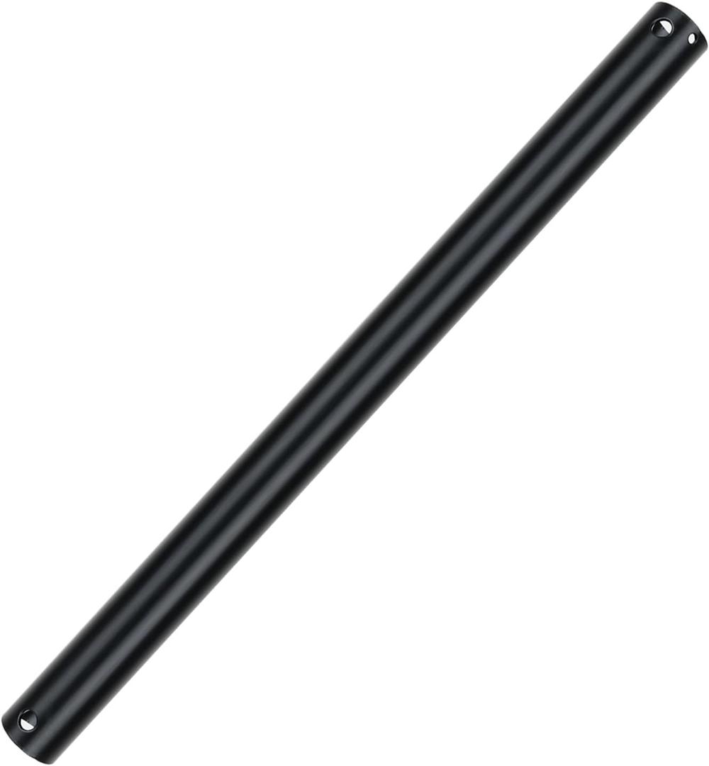 36 Inch Downrods for Ceiling Fans, Dia 1.02'' Ceiling Fan Extension Downrod in Matte Black Compatible, Unthreaded Ceiling Fan Extension Rod for Improved Airflow, Only Fan Boom, No Thread No Cord