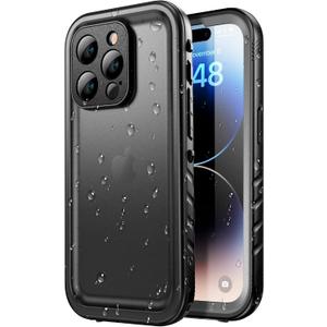SPORTLINK for iPhone 14 Pro Case - Waterproof Shockproof Dustproof Full Body Sealed Protective Case with Built-in Screen Protector for iPhone 14 Pro 6.1'' Black