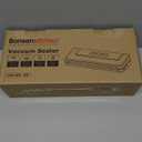 Bonsenkitchen Vacuum Sealer Machine | Compact Food Sealer for Kitchen Storage & Meal Prep | Multiple Modes | External Vacuum System | 5 Bags, Silver