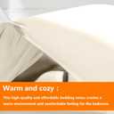 TAIMIT Light Beige Twin Size Comforter Set - 5 Pieces, Bed in a Bag Bedding Sets with All Season Soft Quilted Warm Fluffy Reversible Comforter,Flat Sheet,Fitted Sheet,1 Pillow Shams,1 Pillowcases