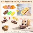 2 Pack Dog Toys for Aggressive Chewers Interactive Indestructible Dog Toys to Keep Them Busy Frozen Treat Toy for Large & Medium Dogs, Reduces Anxiety, Tree Stump & Corn Shapes