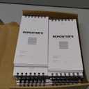 Juvale Reporters Notebook Pack - Top-Bound Notebook & Steno Pad for Journalism & Field Notes - Spiral Binding Lay-Flat Design - 4 x 8 in White, 12-Pack