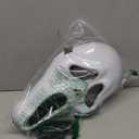 Halloween Mask Glowing Scary Skull Mask - Halloween Horror Masquerade Cosplay Party Decoration Props (White)