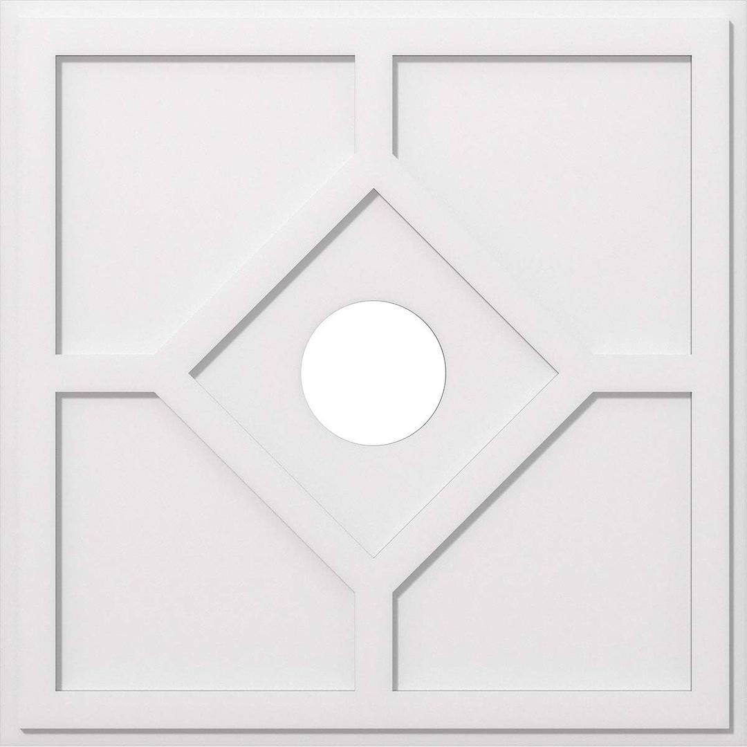 Ekena Millwork CMP36EY-07000 Embry Architectural Grade PVC Contemporary Urethane Ceiling Medallions 36"OD x 7"ID x 12 1/2"C x 1"P