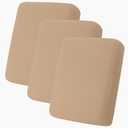 Hyha Milk Silk Couch Cushion Covers, Soft Magic Sofa Covers Washable for 3 Cushion Couch, Stretch Sectional Outdoor Cushion Covers for Patio Furniture with Elastic Bottom(3 Packs, Camel)