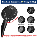NearMoon
5 Spray Function Handheld Shower Head - High Pressure Bath Fixture
 (Matte Black)