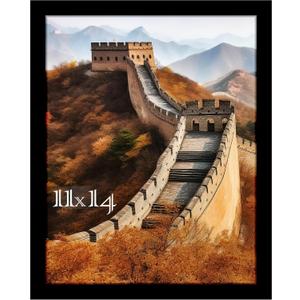 Picrit 11x14 Picture Frame, Photo Frame for Wall Mounting Display, Black