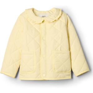 Amazon Essentials x Sofia Grainge Toddler and Baby Girls' Midweight Quilted Field Jacket with Ruffle 12M
