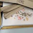 Vintage Gold Framed Botanical Wildflower Wall Art Rustic Botanical Canvas, 24"L x 16"W