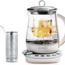 BUYDEEM K2683 Health-Care Beverage Tea Maker and Kettle, 9-in-1 Programmable Brew Cooker Master, 1.5 L, Spruce Blue