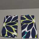 DFXSZ Navy Blue Flower Pillow Covers 20x20 Inch Set of 2 White Gray Colored Throw Pillows Outdoor Waterproof Decor for Living Room Sofa Patio Funiture Garden Floral Polyester Pillow Covers 002P20