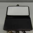 Defencase for iPhone 15 Magnetic Wallet Case Compatible with Magsafe with RFID Blocking Zipper & Card Holder for Women Men, PU Leather Strap Detachable Phone Case for iPhone 15 (6.1 inches), Black