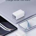 Wegear 67W USB C Charger, 3-Port GaN Fast Charging Block with Foldable Plug, Compatible with MacBook Pro/Air, iPad Pro, iPhone 16/15/Pro, Galaxy S25/S24, Note20, Pixel, Apple Watch, (White)