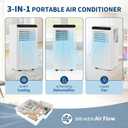 2025 New Update 8000 BTU Portable Air Conditioners Cool Up to 350 Sq.Ft,3 IN 1 Portable Ac Unit with Remote Control/LED Display/24Hrs Timer/Window Installation Kit & Low Noise for Home/Hotel/Office